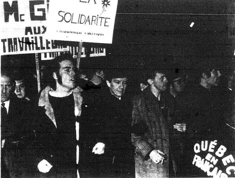 Le 28 mars 1969, Le Mouvement pour l’intégration scolaire (MIS) organise une manifestation, exigeant la francisation de l’Université McGill.  L’«Opération McGill» est organisée, entre autres, par le jeune professeur de sciences politiques Stanley Gray, membre fondateur du MIS - @ inconnu 